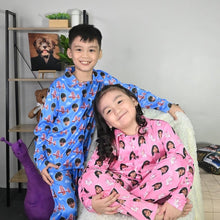 Load image into Gallery viewer, Face with Texts Kids' Pajamas