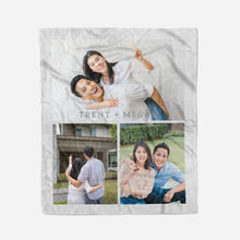 Load image into Gallery viewer, Couple Gallery of Three Fleece Blanket
