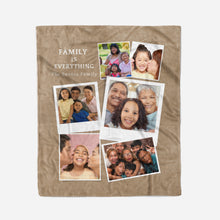 Load image into Gallery viewer, Family Collage of Six Fleece Blanket