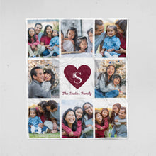 Load image into Gallery viewer, Family Heart Gallery Fleece Blanket