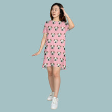 Load image into Gallery viewer, Face Pattern T-Shirt Dress
