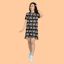 Load image into Gallery viewer, Face with Text T-Shirt Dress