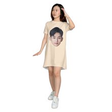 Load image into Gallery viewer, Portrait Face T-Shirt Dress