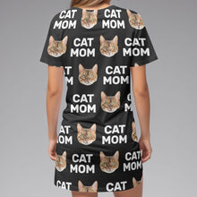 Load image into Gallery viewer, Face with Text T-Shirt Dress