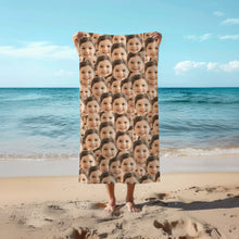 Load image into Gallery viewer, Crazy Face Beach Towel