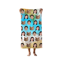 Load image into Gallery viewer, Face Pattern Beach Towel