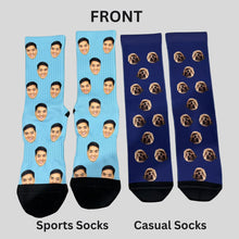 Load image into Gallery viewer, Crazy Heads Crew Socks