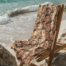 Load image into Gallery viewer, Crazy Face Beach Towel