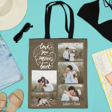 Load image into Gallery viewer, Love You To the Moon Tote Bag