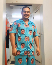 Load image into Gallery viewer, Polka Dot Short Sleeve Men's Pajama