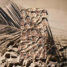 Load image into Gallery viewer, Crazy Face Beach Towel