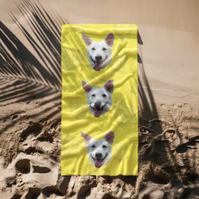 Load image into Gallery viewer, Portrait Face Beach Towel