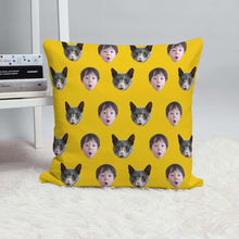Load image into Gallery viewer, Face Pattern Throw Pillow