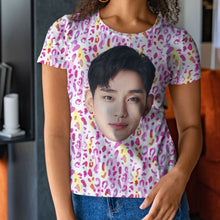 Load image into Gallery viewer, Portrait Face Pattern Women's T-shirt