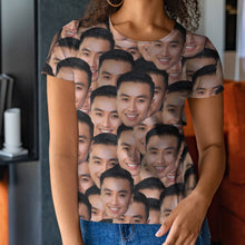 Load image into Gallery viewer, Crazy Face Pattern Women's T-shirt