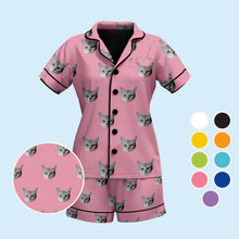Load image into Gallery viewer, Polka Dot Short Sleeve Women's Pajama