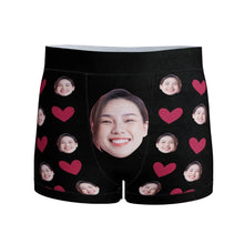 Load image into Gallery viewer, Hearts with Face Pattern Boxer Briefs