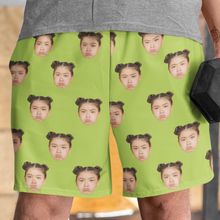 Load image into Gallery viewer, Face Pattern Cotton Shorts