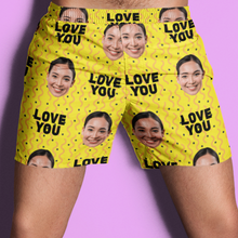 Load image into Gallery viewer, Face with Texts Cotton Shorts