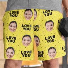 Load image into Gallery viewer, Face with Texts Cotton Shorts