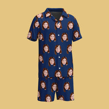 Load image into Gallery viewer, Face Pattern Short Sleeve Men's Pajama