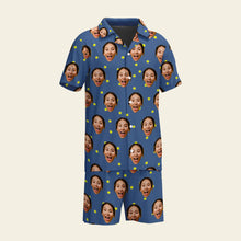 Load image into Gallery viewer, Starry Night Short Sleeve Men's Pajama