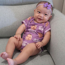 Load image into Gallery viewer, Face with Texts Baby Onesie