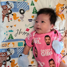 Load image into Gallery viewer, Face Pattern Baby Onesie