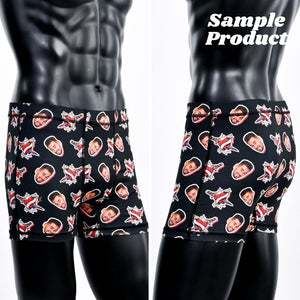 Zoomed Face Pattern Boxer Briefs