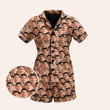 Load image into Gallery viewer, Crazy Face Short Sleeve Women's Pajama