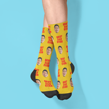 Load image into Gallery viewer, Face with Texts Crew Socks