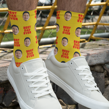 Load image into Gallery viewer, Face with Texts Crew Socks