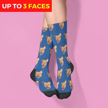 Load image into Gallery viewer, Face Pattern Crew Socks
