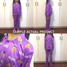 Load image into Gallery viewer, Face with Texts Kids' Pajamas