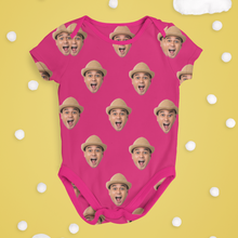 Load image into Gallery viewer, Face Pattern Baby Onesie