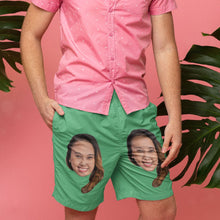 Load image into Gallery viewer, Portrait Face Pattern Men's Beach Shorts