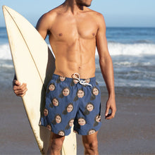Load image into Gallery viewer, Face Pattern Men's Beach Shorts