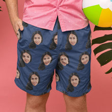 Load image into Gallery viewer, Face Pattern Men's Beach Shorts