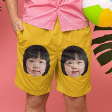 Load image into Gallery viewer, Portrait Face Pattern Men's Beach Shorts