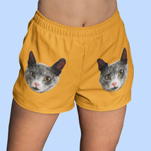 Load image into Gallery viewer, Portrait Face Pattern Women's Beach Shorts