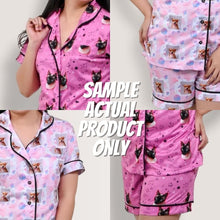 Load image into Gallery viewer, Hearts Pattern Short Sleeve Women's Pajama