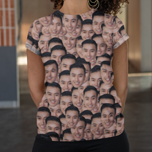 Load image into Gallery viewer, Crazy Face Pattern Women's T-shirt