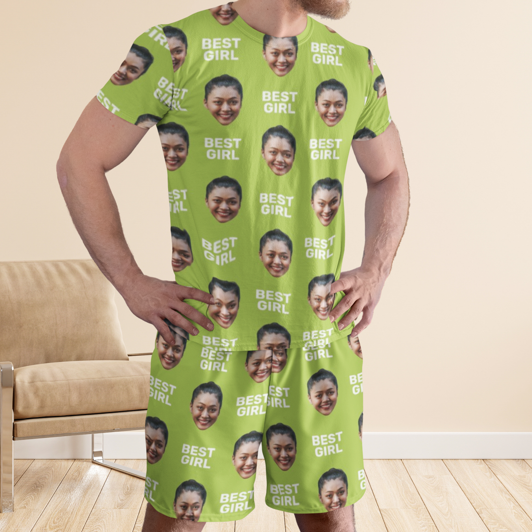 Face with Texts Men's Lounge Wear Set