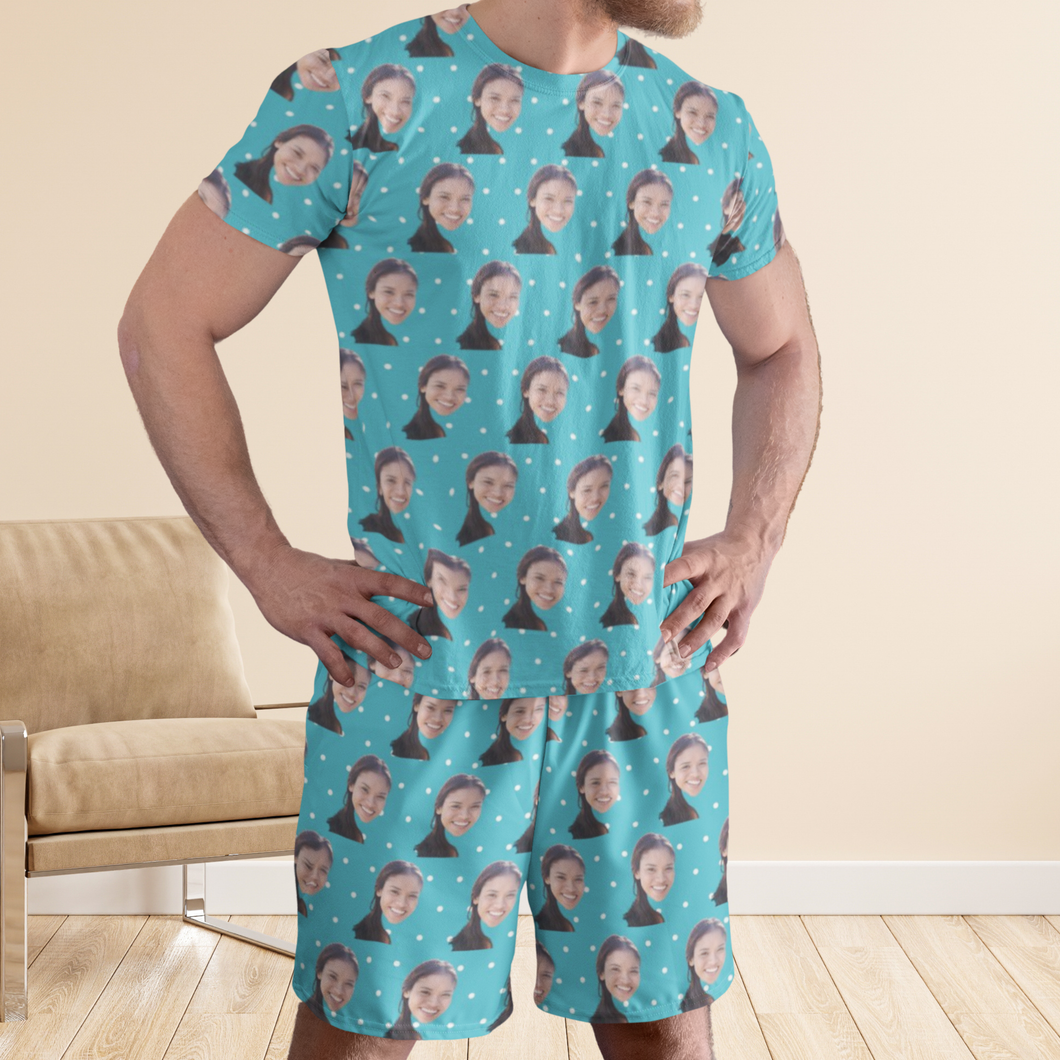 Polka Dot Men's Lounge Wear Set