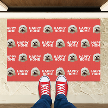 Load image into Gallery viewer, Face with Text Door Mat
