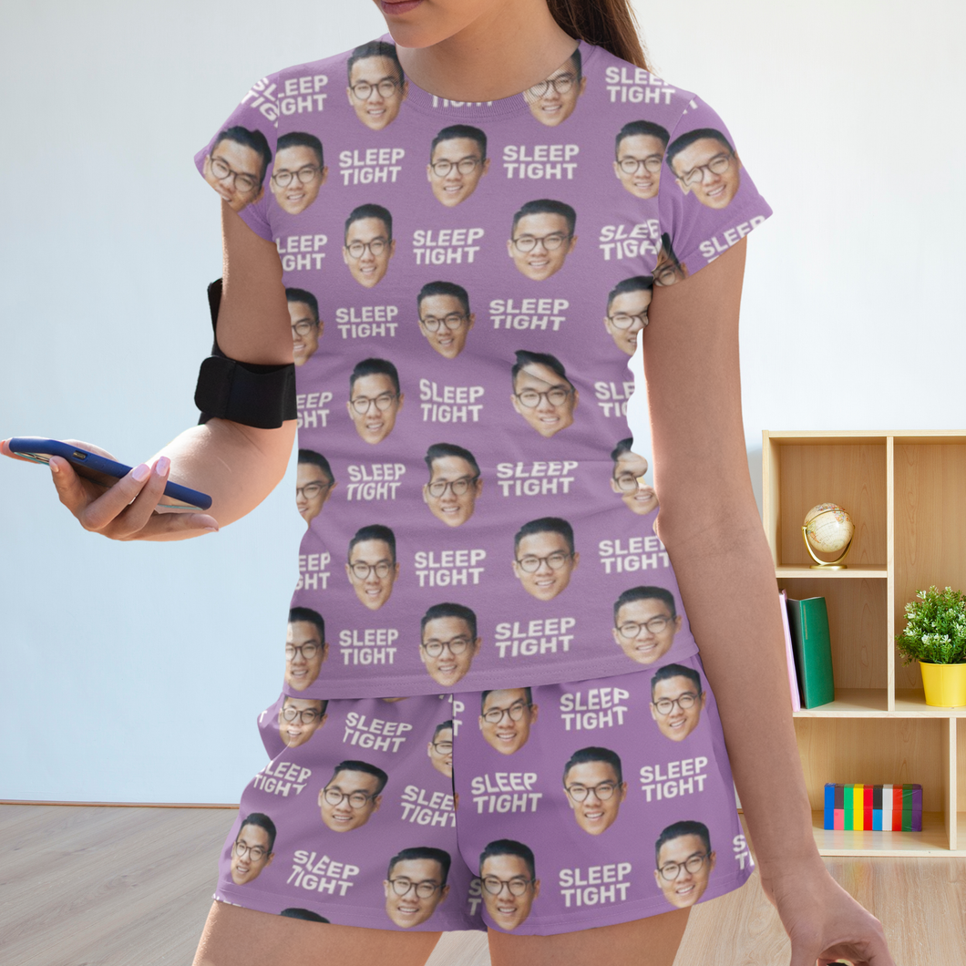 Face with Texts Women's Lounge Wear Set