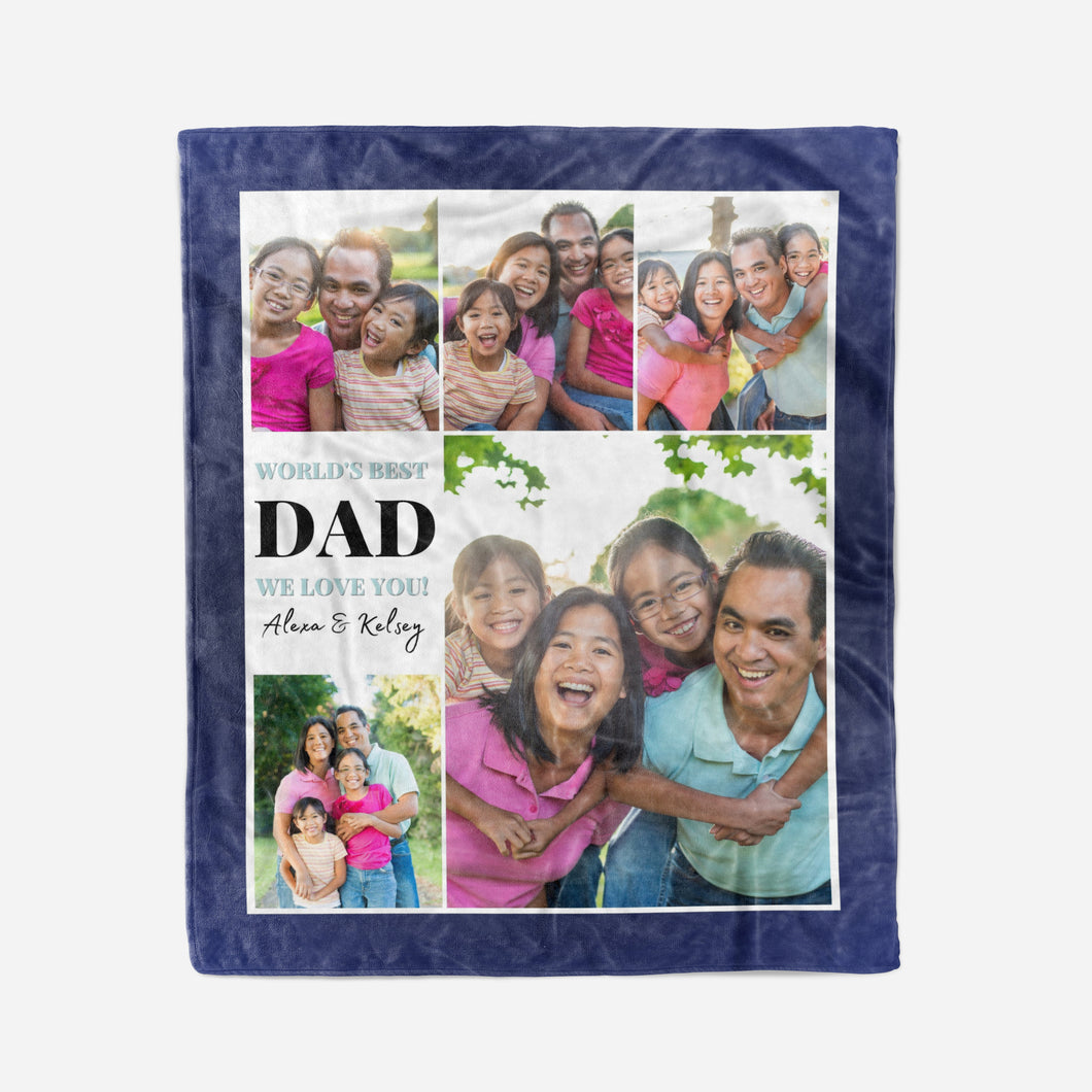 World's Best Dad Fleece Blanket