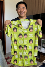 Load image into Gallery viewer, Men's Pajama Short Sleeve [Face with Texts]
