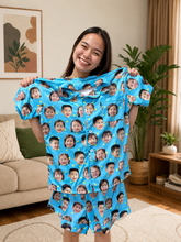 Load image into Gallery viewer, Women's Short Sleeve Pajama [Face Pattern]
