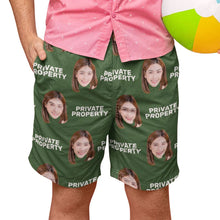 Load image into Gallery viewer, Face with Texts Men's Beach Shorts
